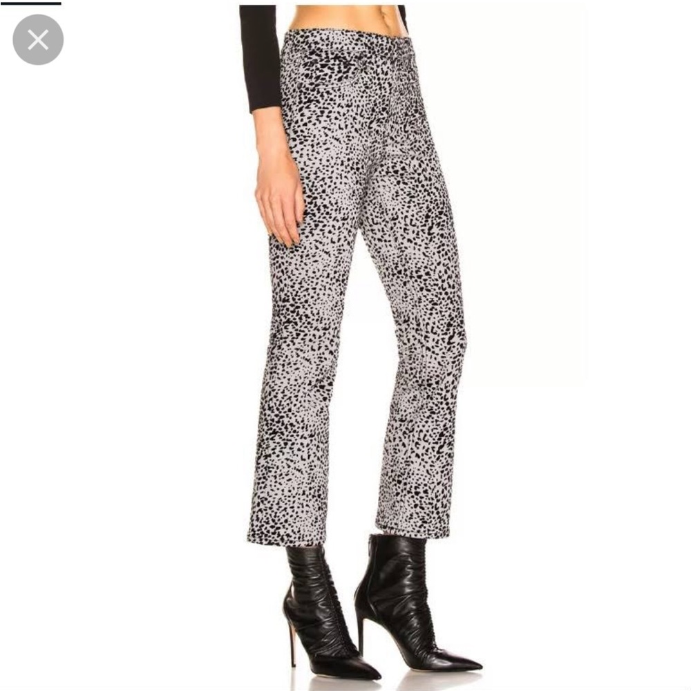 New Rag & bone bootcut Crop velvet print jeans, size 24